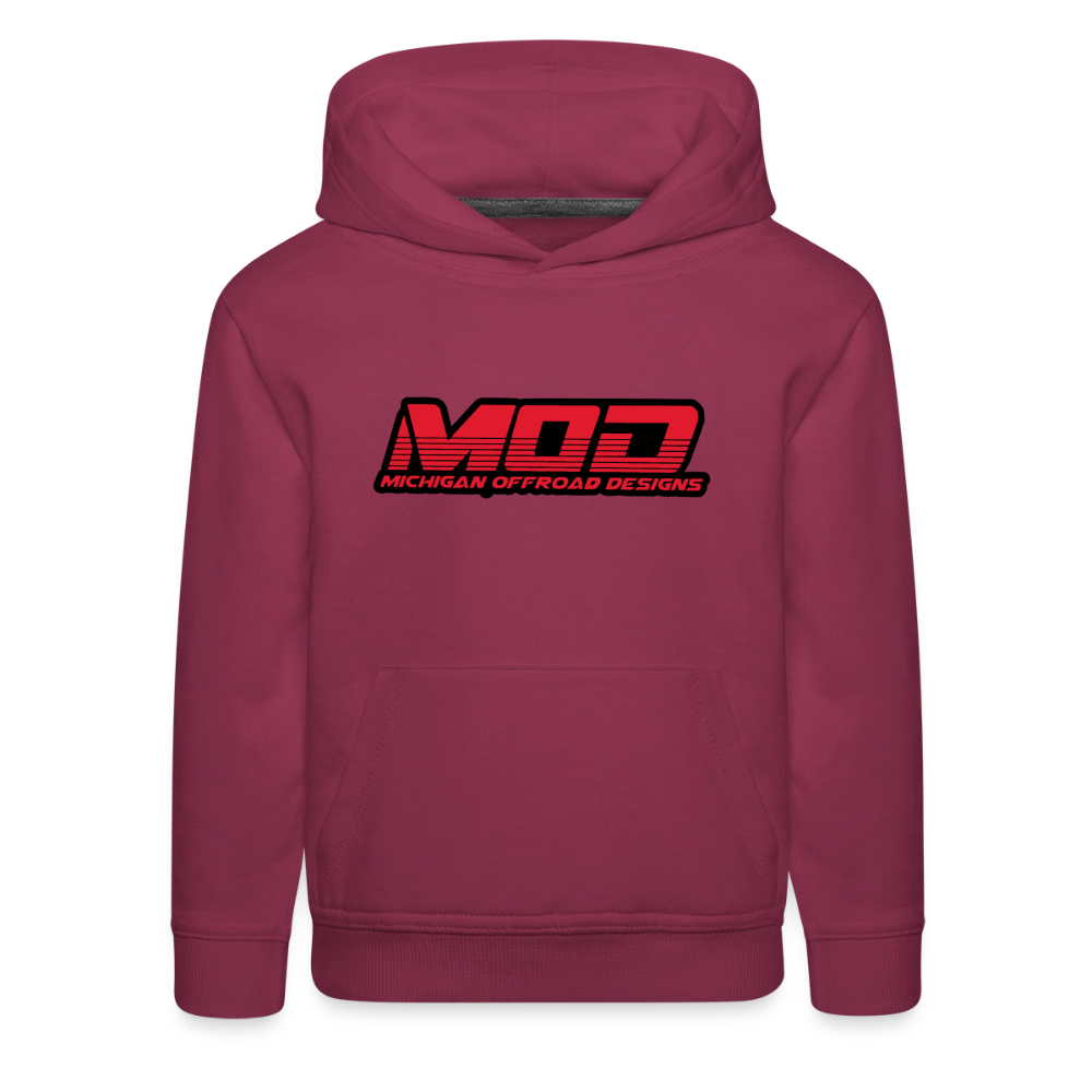 Michigan Offroad Designs Kids Hoodie - burgundy